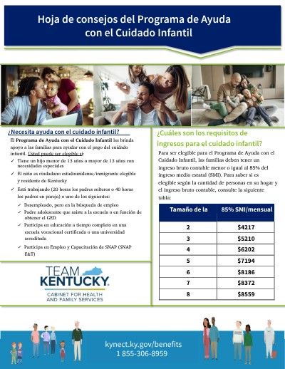 Child Care Assistance Program Spanish Tips