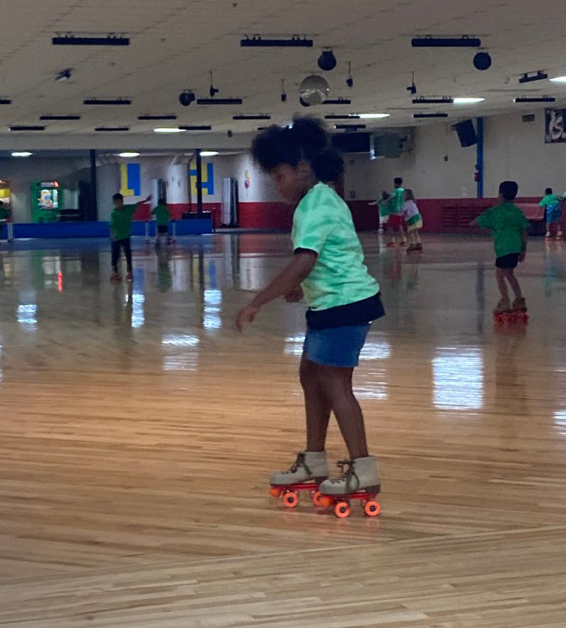 Child roller skating